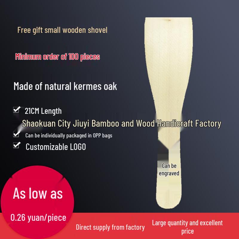 Eco-Friendly Bamboo Spatula with Long Handle - Non-Stick Rice Cooker & Small Wooden Kitchen Tool