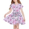 Kpop Demon Hunters Girls Toddler Dress Summer Kids Cartoon Anime Princess Beach Outfit Casual Nightgown