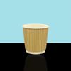 ZISIZ 4oz Disposable Kraft Corrugated Paper Cups
