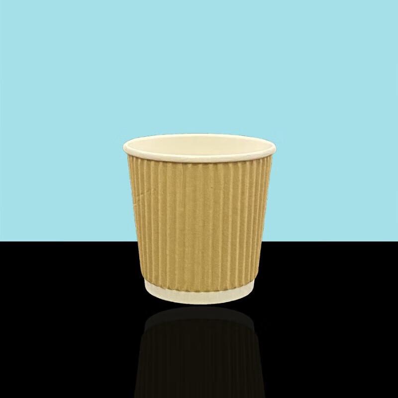 ZISIZ 4oz Disposable Kraft Corrugated Paper Cups