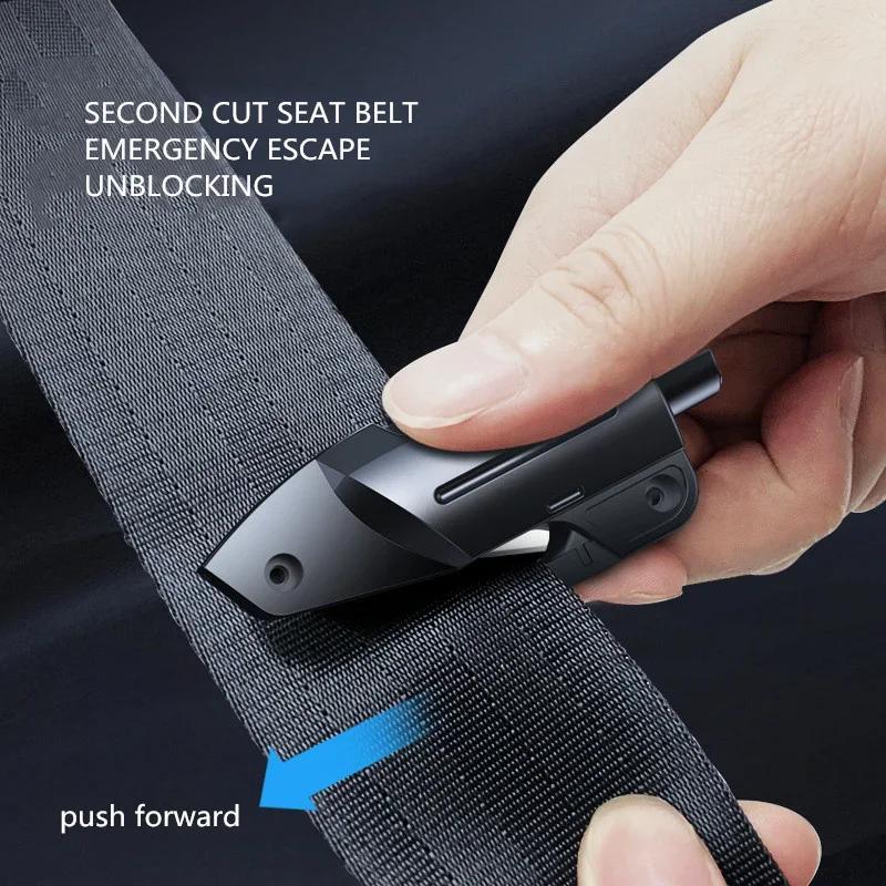 2 In 1 Car Safety Hammer Car Seat Belt Cutter Knife Car Window-breaking Hammer Glass Breaker Lifesaving Tool Escape Rescue TOOLS
