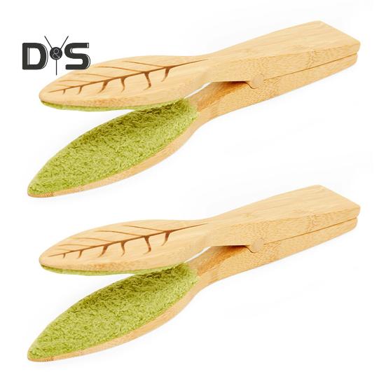 1/2/3Pcs Leaf Cleaning Tong with Wood Handle Indoor Outdoor Houseplant Plant Leaves Dust Removal Brush Handheld Plant Cleaning Tool