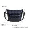 Leather Women's Bag Messenger Bag Women's New Summer Versatile Commuter Cowhide Woven Shoulder Bag