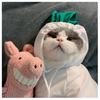 Katze Haustierkleidung für Herbst und Winter, Welpen, Teddykatzen, Fleece-Mützen, Hunde-Hoodies, Verdickt und warm