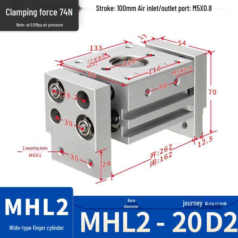 

Aokewen MHL2-20D2 Finger Air Cylinder Parallel Gripper