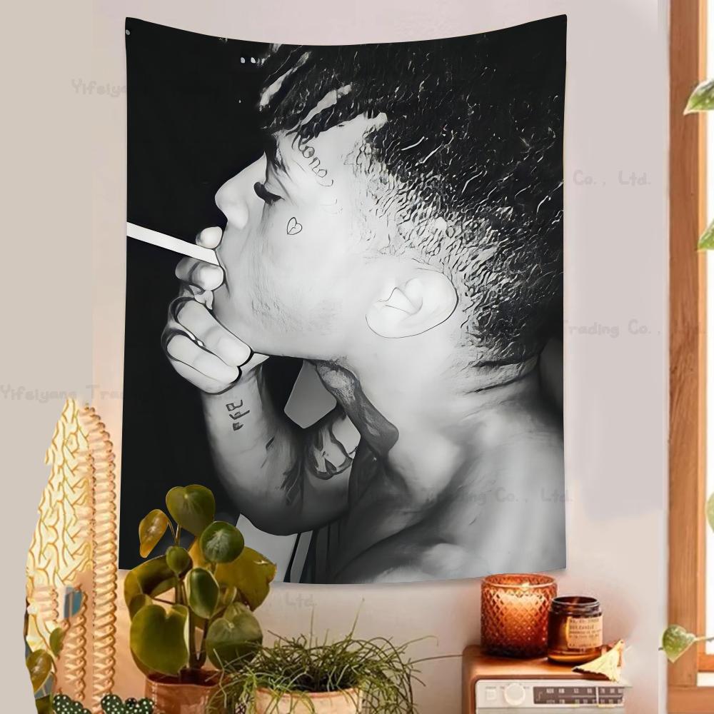 Hip Hop ZXXXTentacion Anime Tapestry Cheap Hippie Wall Hanging Bohemian Wall Tapestries Mandala Home Decor