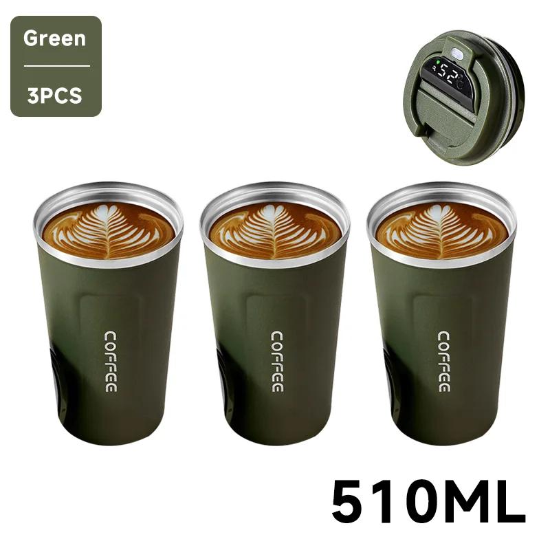 Thermo Cafe Coffee Mug Car Thermos Mug 380ML Travel Thermo Cup for Tea Water Coffee Double Stainless Steel