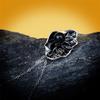 Personality Lotus Leaf Women'S Light Luxury Black Epoxy Flower Retro Pendant Necklace