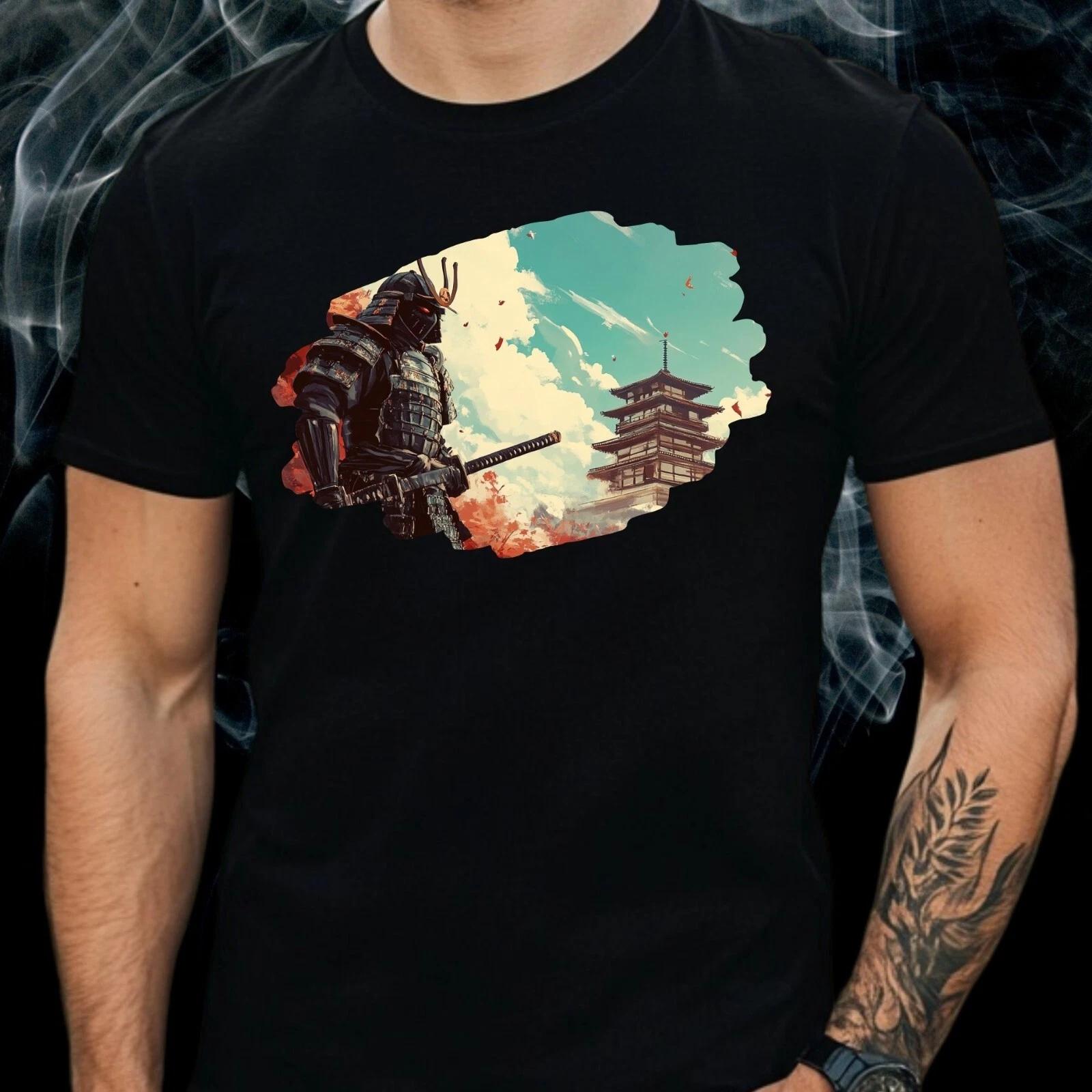 T-Shirt Herren Samurai Krieger Motiv Baumwolle Größe S bis 5XL XS