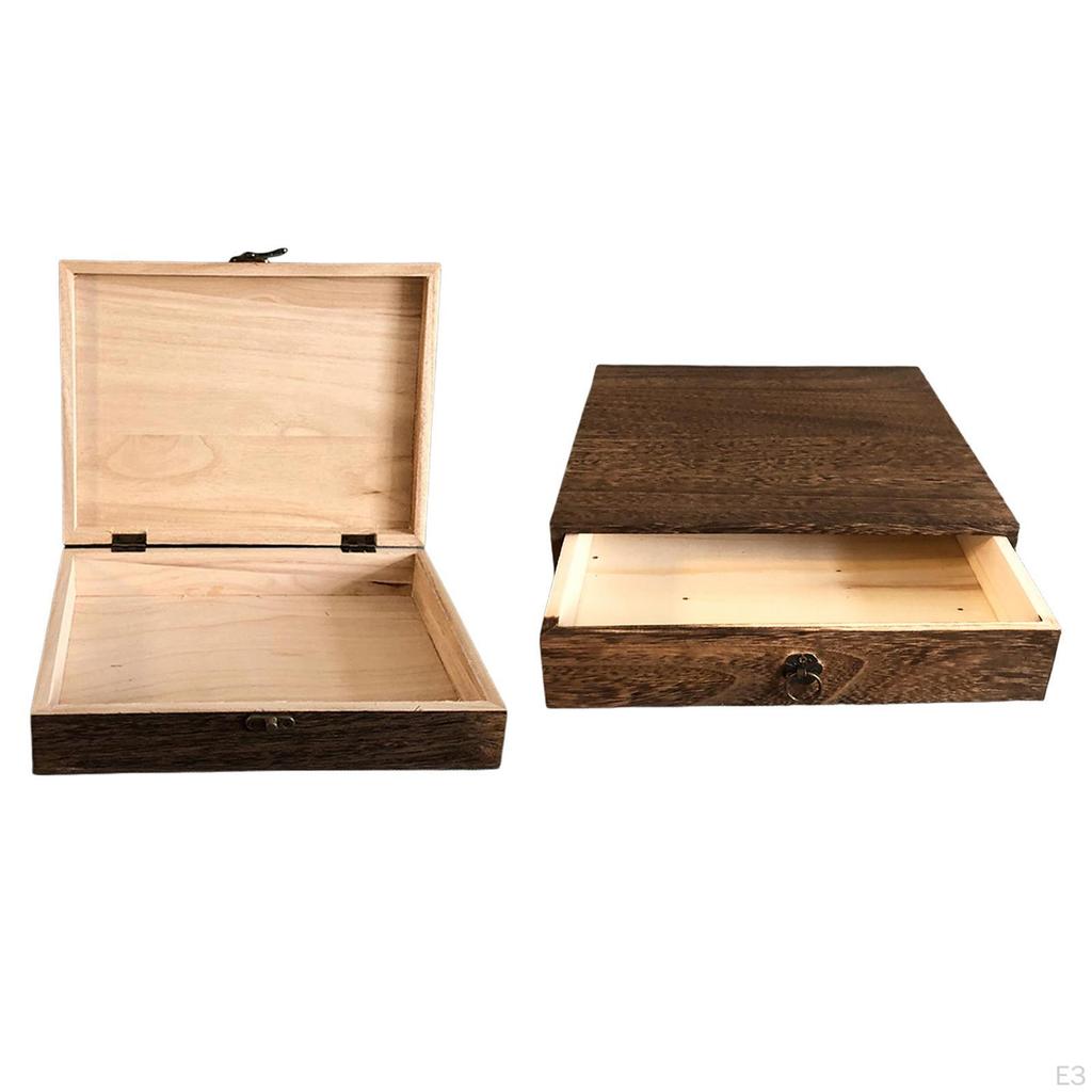 Con Cierre de Tapa, Caja Organizadora de Almacenamiento Vintage para Regalos, Recuerdos, Accesorios para Regalos DIY
