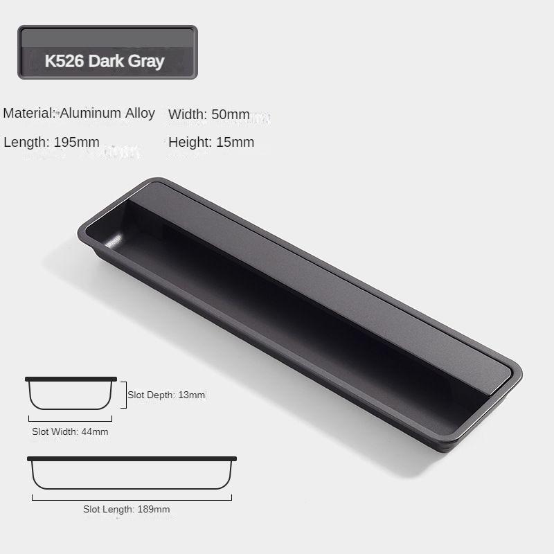 Modern Sliding Door Concealed Handle Slotted Embedded Buckle Furniture Handles Wardrobe Push Pull Hidden Kitchen Cabinet Knobs