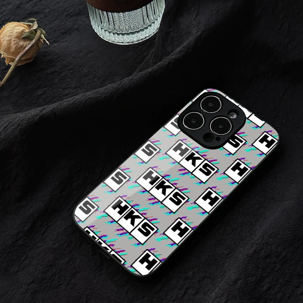 HKS Auto Parts Phone Case For IPhone 15 13 14 12 16 11 Pro XS Max Plus Mini X XR SE2020 Tempered Glass Coque