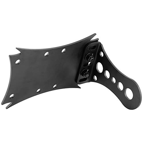 Motorcycle Retro Side Mount License Plate Holder Bracket - Aluminum Alloy, Universal Fit (22*13*6cm) (Black)