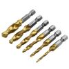 6Pcs Hex Shank Compound Tap Spiral Flute Screw Thread Bit Durable Tap Drill Bit  Metal