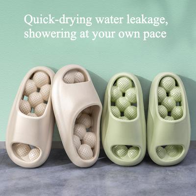 Zapatillas de baño, zapatillas de baño con sensación de mierda, impermeables, antideslizantes, de secado rápido, para hombre y mujer, zapatillas de masaje de suela gruesa para el hogar, antiolor, suela suave