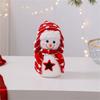 Plush Snowman Doll Desktop Ornaments Lovely Christmas Snowman Decorations For Outdoor Indoor Holiday Festival Wedding