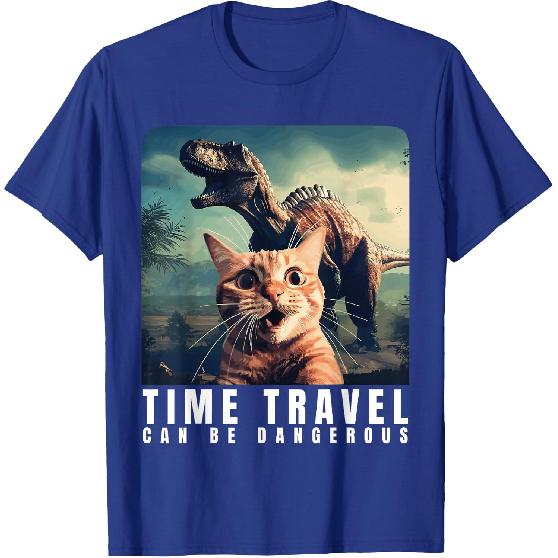 Crazy Cat Selfie Run, Time Travel Can Be Dangerous, Cat Love T-Shirt