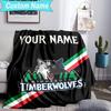 Custom Name Blanket Timberwolves Logo Blanket Bedding Blanket for Travel, Camping, Living Rooms, Offices, Sofas, Fan Christmas gift
