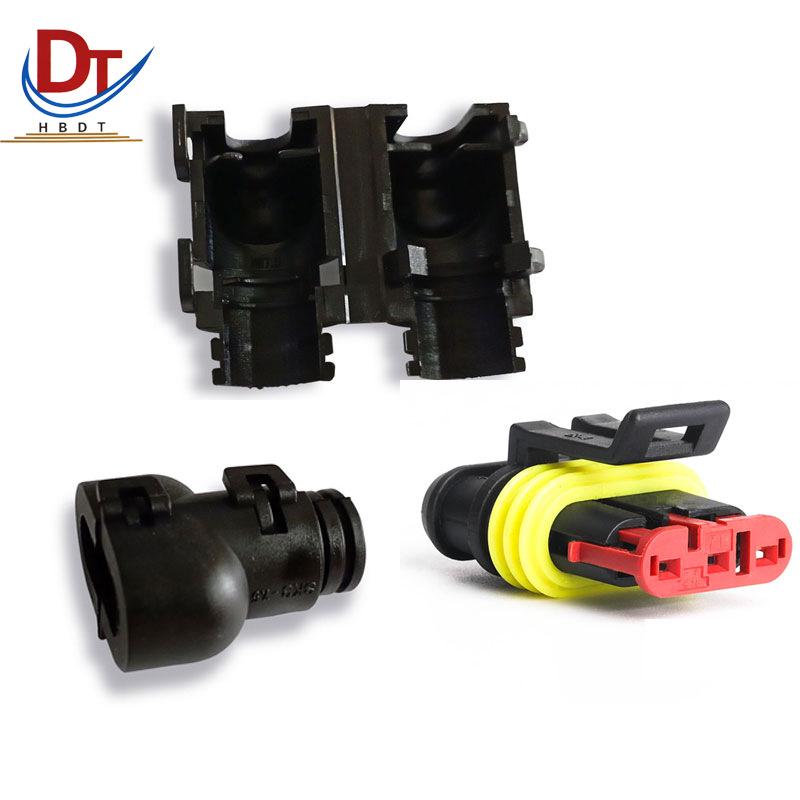 Automotive Connector DJ7031-1.5-21 Black Plastic Tail Buckle with Protective Shell