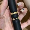 Simple Casual Style Diamond studded leaves rings for women Light Luxury Fashion Ring Party Wedding classics fine Jewelry