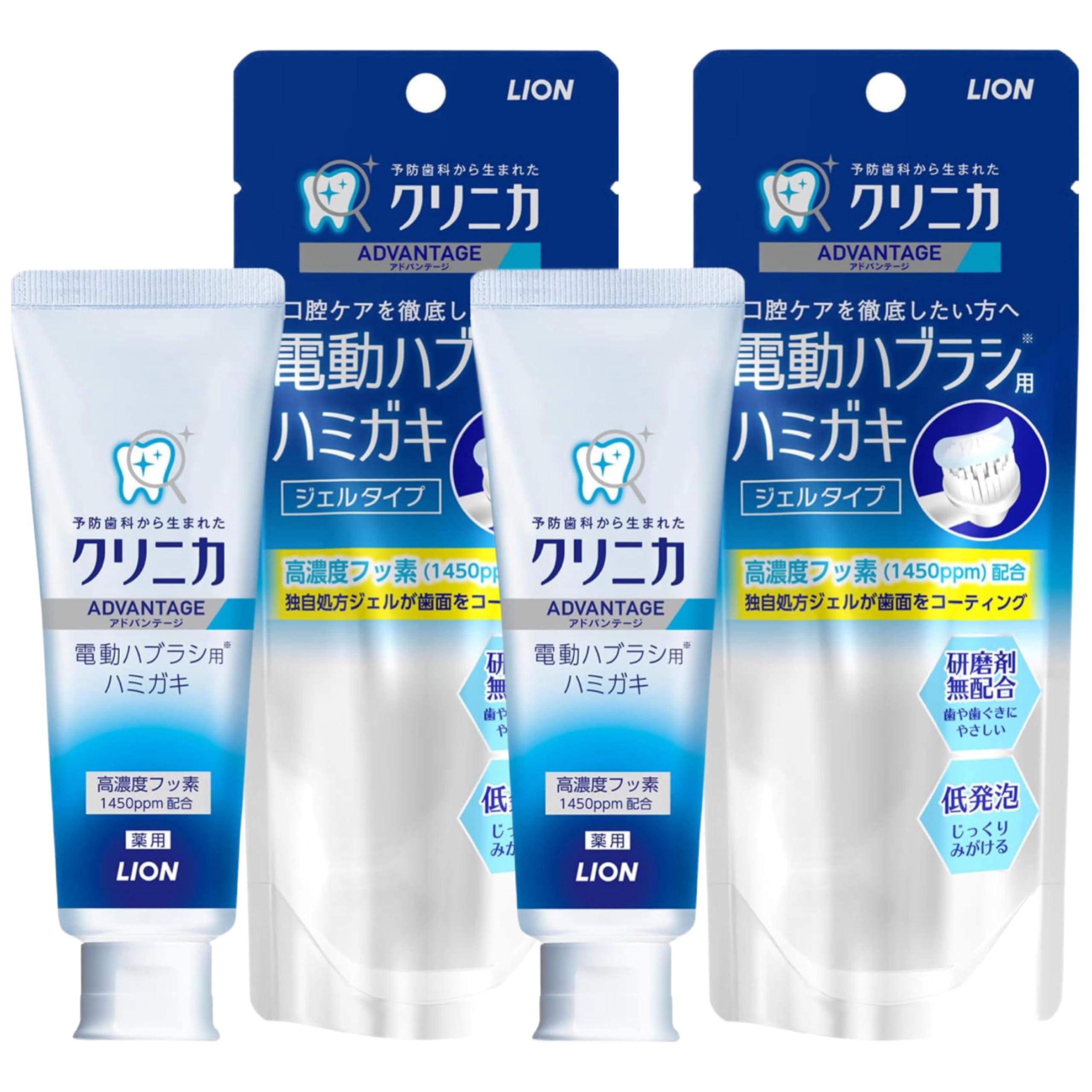 

[Amazon.co.jp exclusive] [Bulk purchase of 2] Clinica Advantage Gel Toothpaste [for electric toothbrushes] x 2