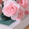 Simulated 3 Headed Peony Decoration Realistic Artificial Peony Branch for Wedding