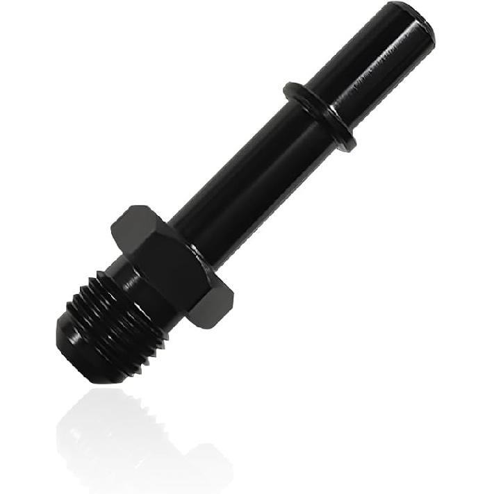 Fuel Line Fitting, 6AN Male to 3/8" SAE Quick Disconnect Male Push On EFI Fuel Hose Line Fitting Adapter, Straight Aluminum Sealed EFI Push Lock