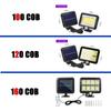 160/120/100COB Solar Sensor Split Wall Lamp 3 Mode Waterproof Motion Garden Street Lights Security Solar Lamp Garden Light