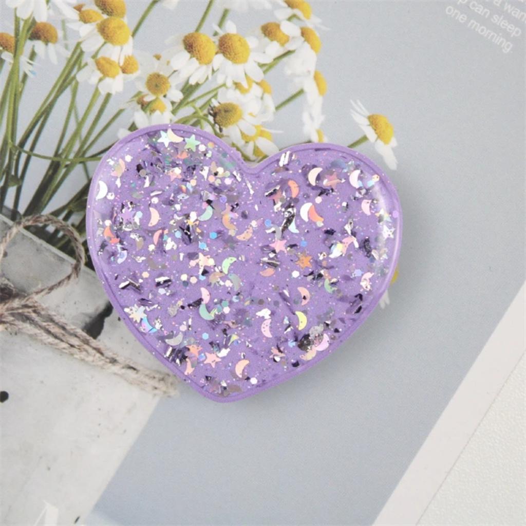 Love Flash Glitter Ring Mobile Phone Folding Stretch Bracket Mobile Phone Holder Is Suitable for Any Model of Mobile Phone Holde