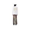 Ganni Logo Print Round Neck Long Sleeve Pullover T-Shirt Women Tops White T39383649151