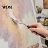 Metal Palette Knives for Art Oil Painting Scraper, Stainless Steel with Wooden Handle Cutter, Paint Supplies Students Evenly Mixed Spatula,