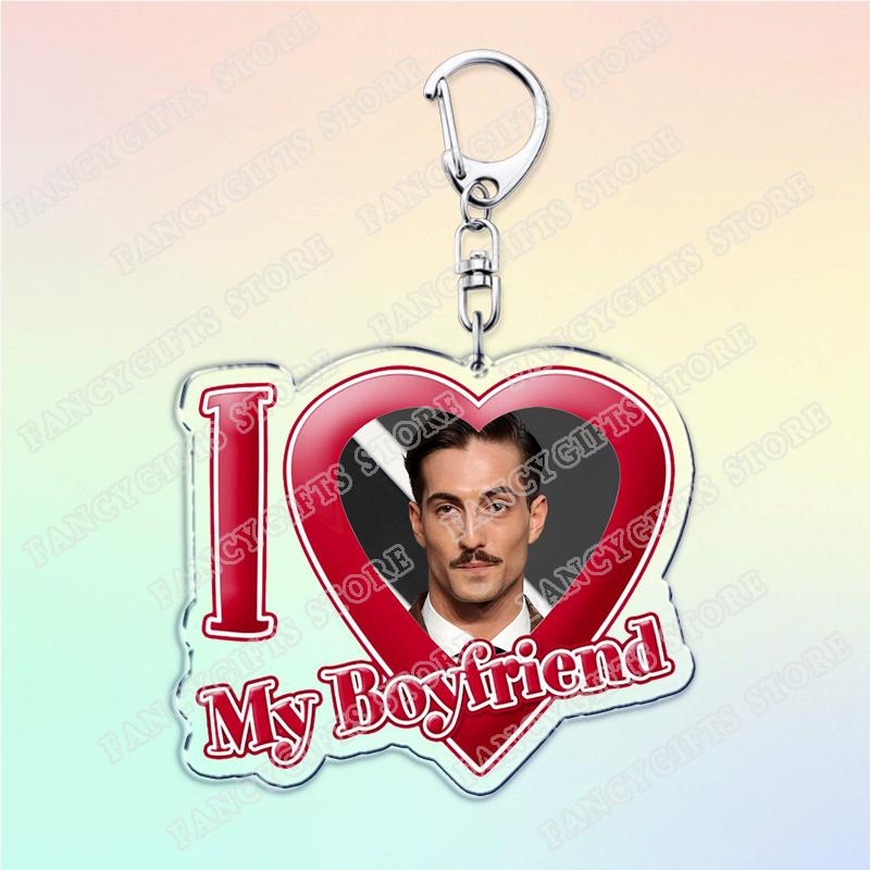 

I Love My Boyfriend Singer David Damiano Keychain for Accessories Eurovision Victoria De Angelis Keyring Jewelry Friends Gifts