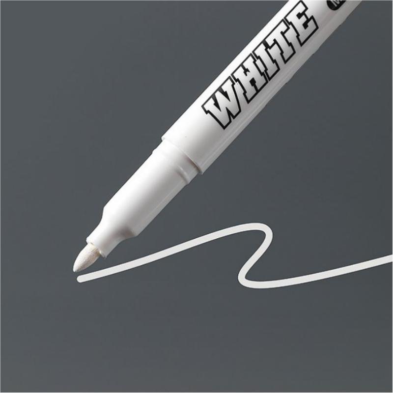 2/3/5/12 Peças Canetas Marcadoras Brancas 2,0 Mm Oleosas Impermeáveis Brancas Marcadores para Graffiti e Esboço DIY Papelaria Escrita Material Escolar