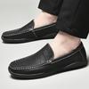 Boty z pravé kůže Pánské mokasíny Pohodlné boty pro volný čas Pánské ploché mokasíny Pánská obuv