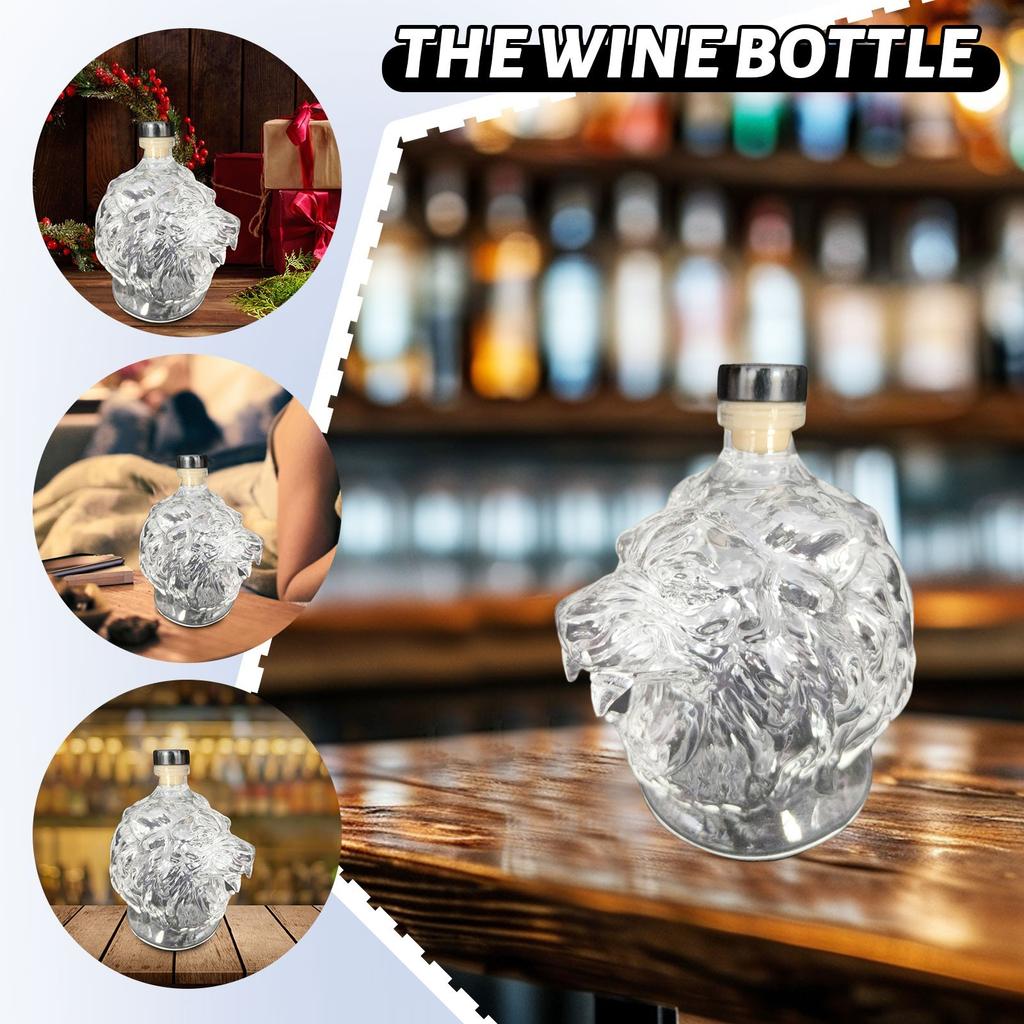 Zábavná francouzská láhev na whisky, 3D gravírované tvarované sklenice na whisky, láhev na víno s motivem psí whisky, Fanyil Eaglory, unikátní karafa na víno, pro muže