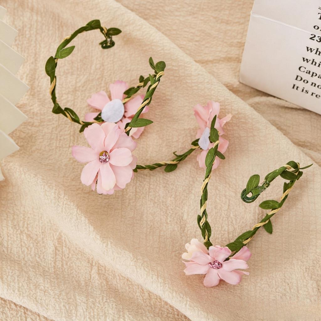 1Pcs Fairy Costume Accessories for Women, Flower Vine Wrap Upper Arm Cuff, Floral Headband, Elf Renaissance Forest Cosplay Decor