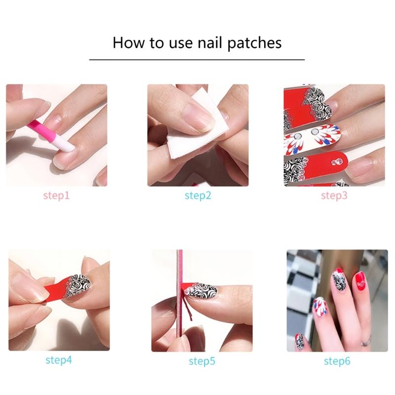 16 Strips Nail Polish Sticker Nail Stickers Set for UV Lamp Designer 3D Nails Polish Wraps Fashion Nail Art Sticker