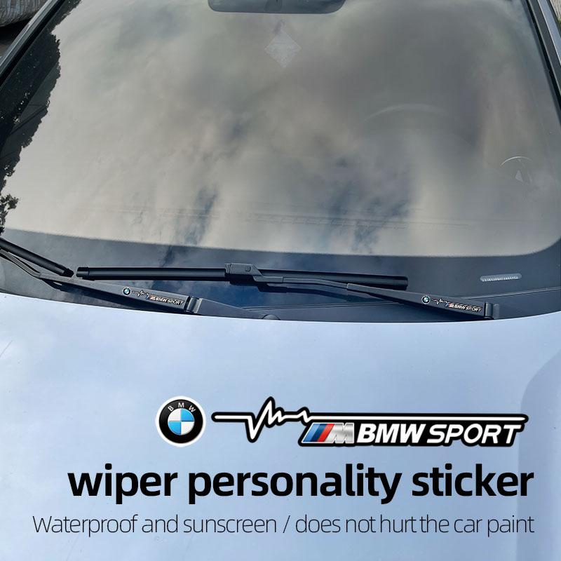 2Pcs Car Logo Stickers Wiper Decals Decoration Accessories For BMW E46 E36 F10 G80 G06 G07 G42 G14 G15 X3M2 M3 M4 M5 M6 M7 M YL6