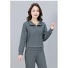 Fashion Women Sport Tracksuit Spring Autumn Half Zipper Stand Collar Casual Two Piece Set Ladies Daily Outdoor Sportswear