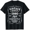 Vintage 40 Birthday Decorations Men 40yr 1986 40th Birthday T-Shirt
