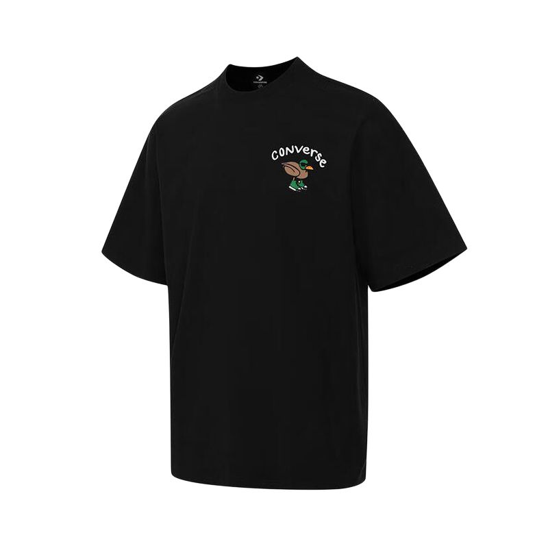Converse T Shirts Men s Black Crew Neck Moderate MCJ642-023 M
