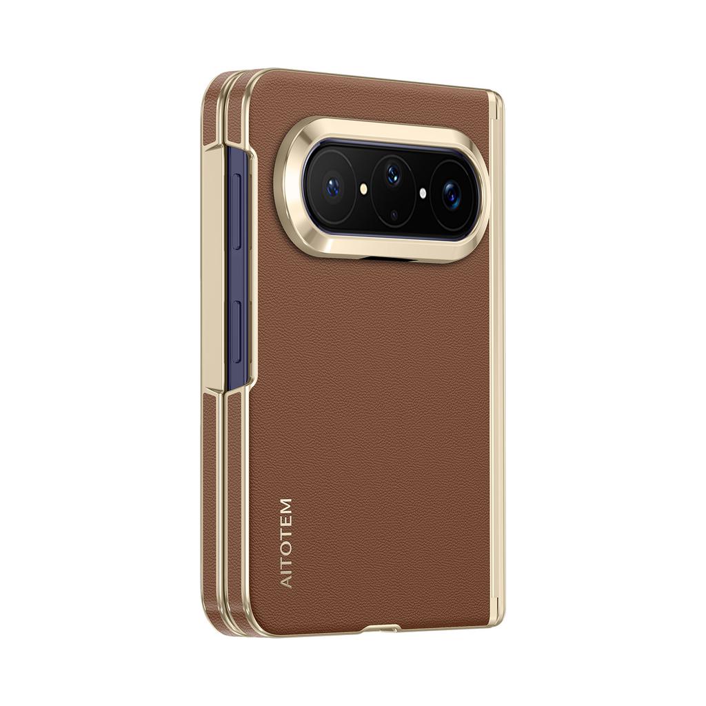 Applicable to Huawei puraxmax mobile phone case center axis hinge all-inclusive leather case film integrated folding case advanced