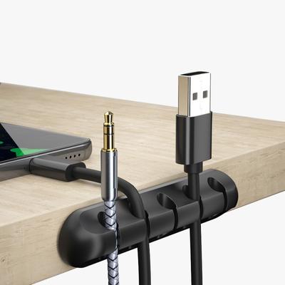 3pcs Cable Organizer Cable Winder Flexible Cable Management Clips For Mouse Earphone TV Office Home Electronics Etc