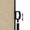 Retractable Side Awning Beige 140 X 600 Cm