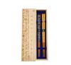 Couple Navy Dishwasher with Paulownia Box and Wedding Wedding Wooden Silver Golden Gifts Chopsticks, Leaf, Blue, Yellow, Safe, Wrapping,