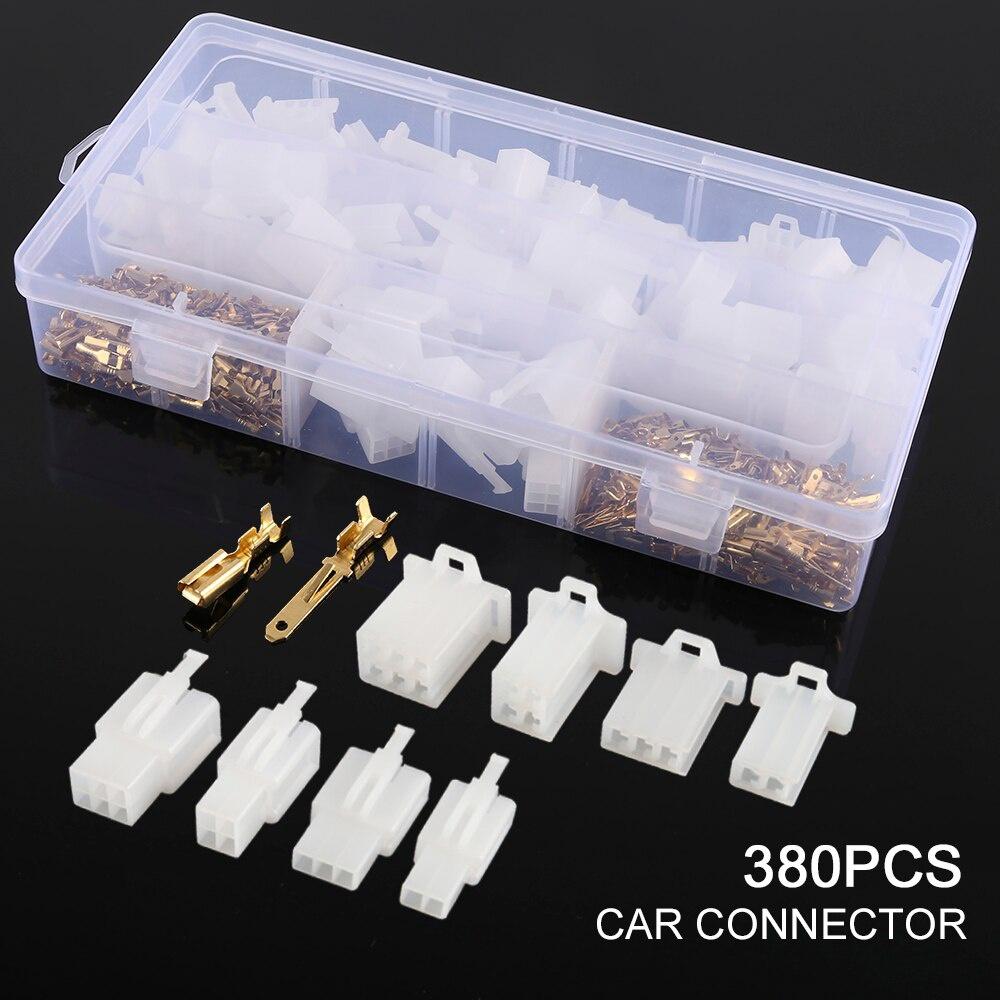 380PCS/set Auto Wire Terminal Connector 2.8 Mm Connector Male Female Terminals Housing 2 3 4 6 for Boat Car Motorcycles Car Boat.