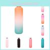 Colorful Gradient Plastic Sports Water Bottle 1000ml Large Capacity Matte Finish High Temperature Resistance
