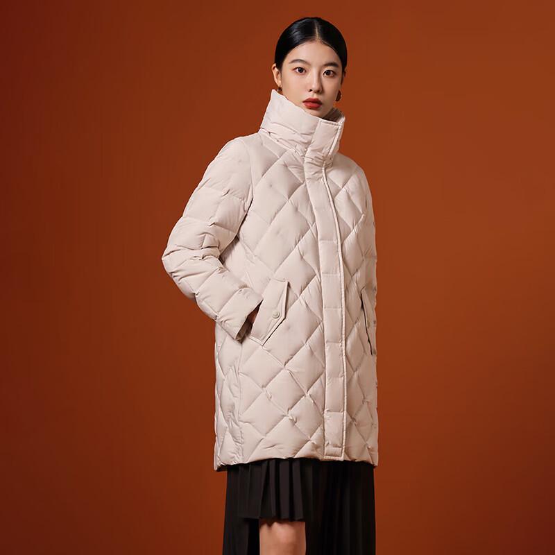 

Tanboer JF8463 Women s Mid-Length Stand Collar Goose Down Jacket L -175