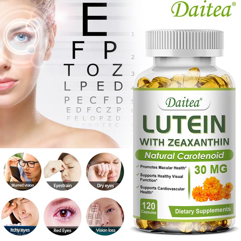 Capsule di Luteina con Zeaxantina, Estratto di Petali di Calendula, Integratore Alimentare da 120 Pezzi