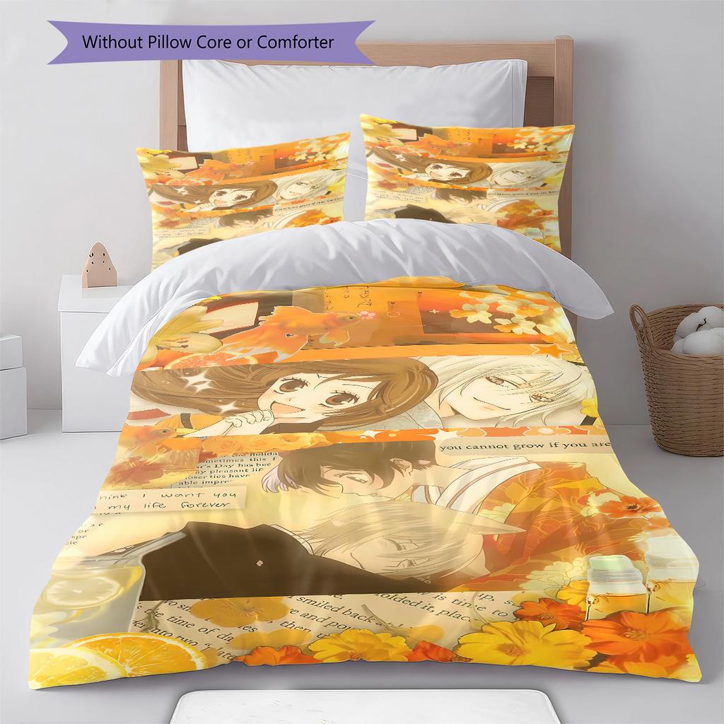 Kamisama Kiss Pattern Bedding,Quilt Set Quilt Cover Pillowcase Home Birthday Gift (1 * duvet cover + 2 * pillowcase, without core)